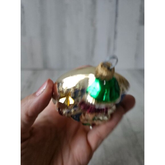 Vintage Mercury glass jester clown Moon ornament glass Xmas tree - Picture 6 of 7